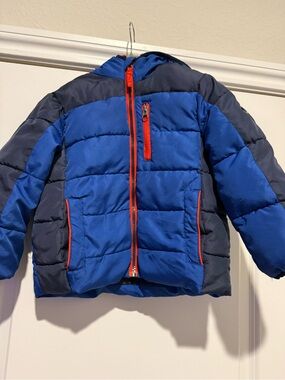 Sequoia Boys Hooded Puffer Jacket – Size 4 – Blue/Navy
